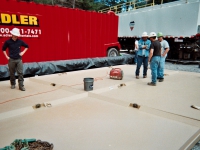 close up image of driller containment pad panels