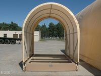 full view of envirohut secondary containment with canopy