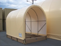 side view of envirohut spill containment system with canopy