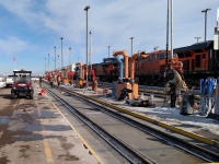 Steel track pans for Star Track railcar secondary containment system