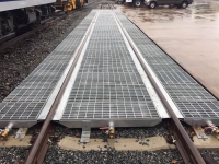 Heavy duty galvanized steel track pans for Polystar Containment Star Track Railway Spill Containment System