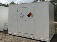 Double door hazmat chemical storage building from Polystar Containment