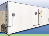 Double door hazmat chemical storage building from Polystar Containment