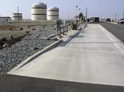 Concrete spill containment pad