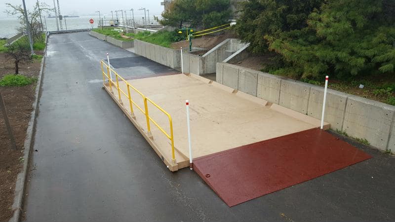 fuel spill containment pad