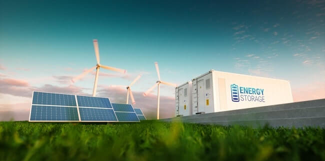 Energy storage system for lithium-ion batteries powers a wind turbine application